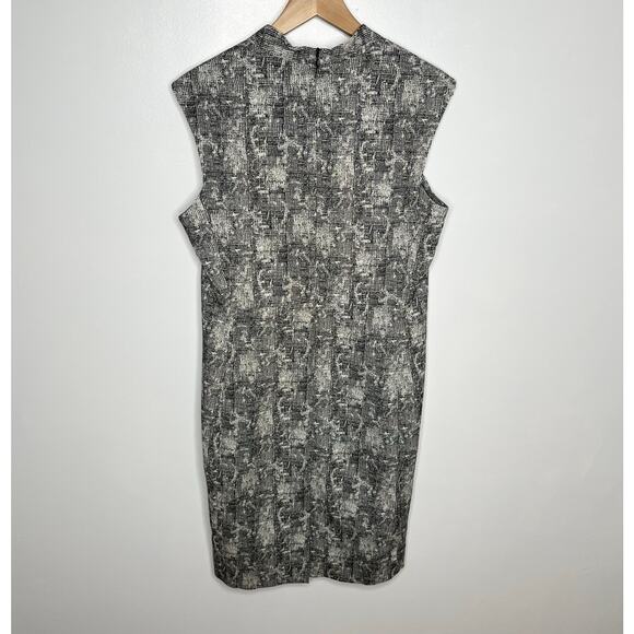 MM. LaFleur Womens The Aditi Dress 12 Black Cream Crackle Workwear Business - Picture 10 of 11